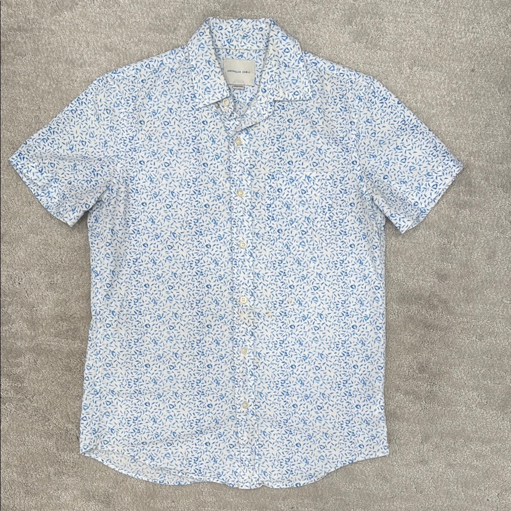 American Eagle Outfitters Blue and White Casual Button Down Shirt Men’s